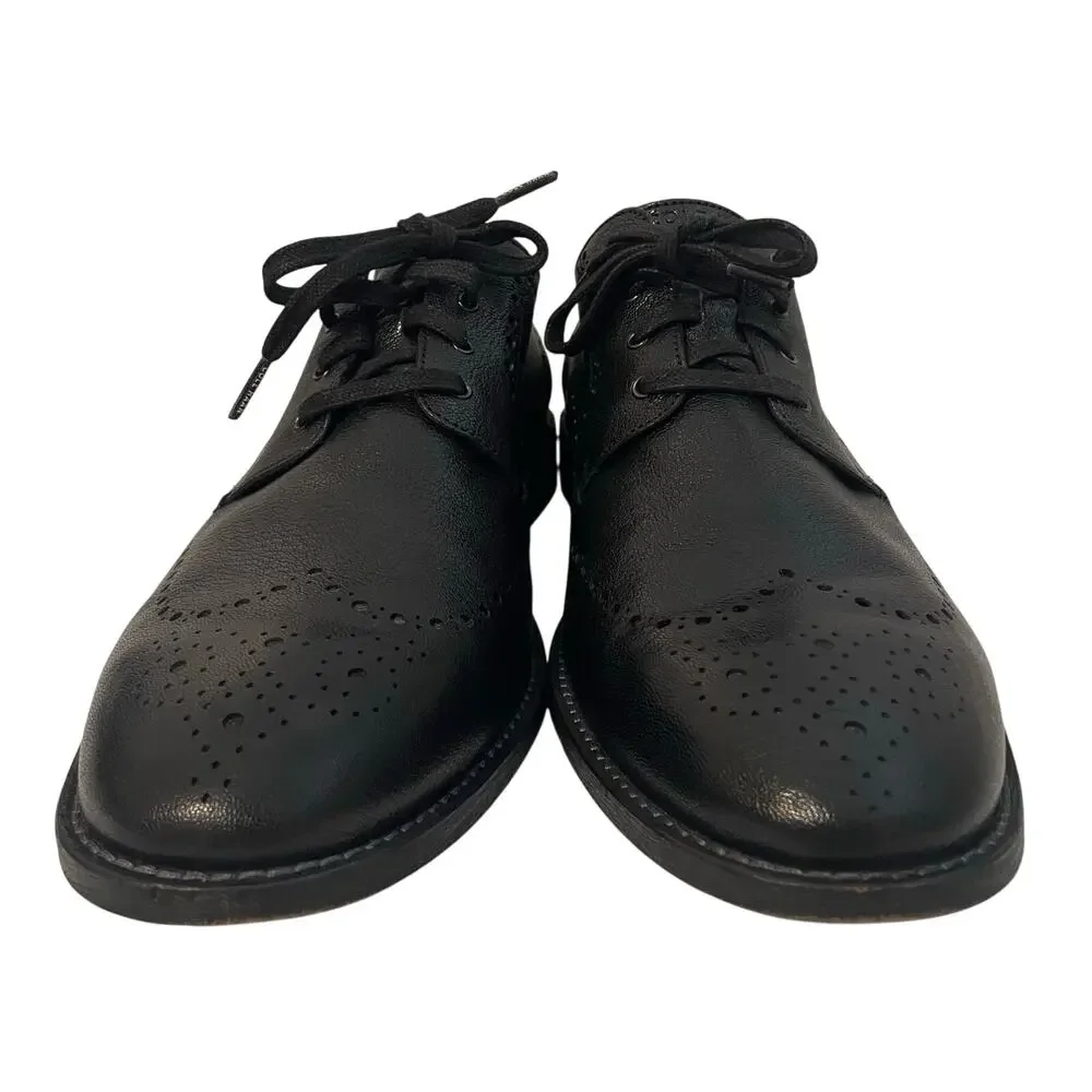 Cole Haan Men's Black Grand 360 Feather Craft Wingtip Oxford Shoes Size 13M